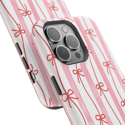Pink Bow Chain Phone Case