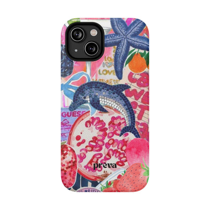 Dolphin Tropics Collage Phone Case