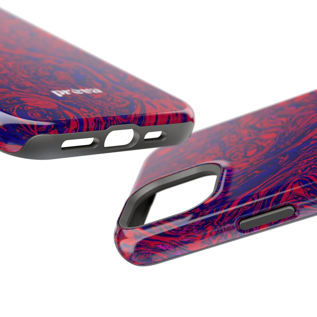 Marbled Red & Purple Impact Phone Case