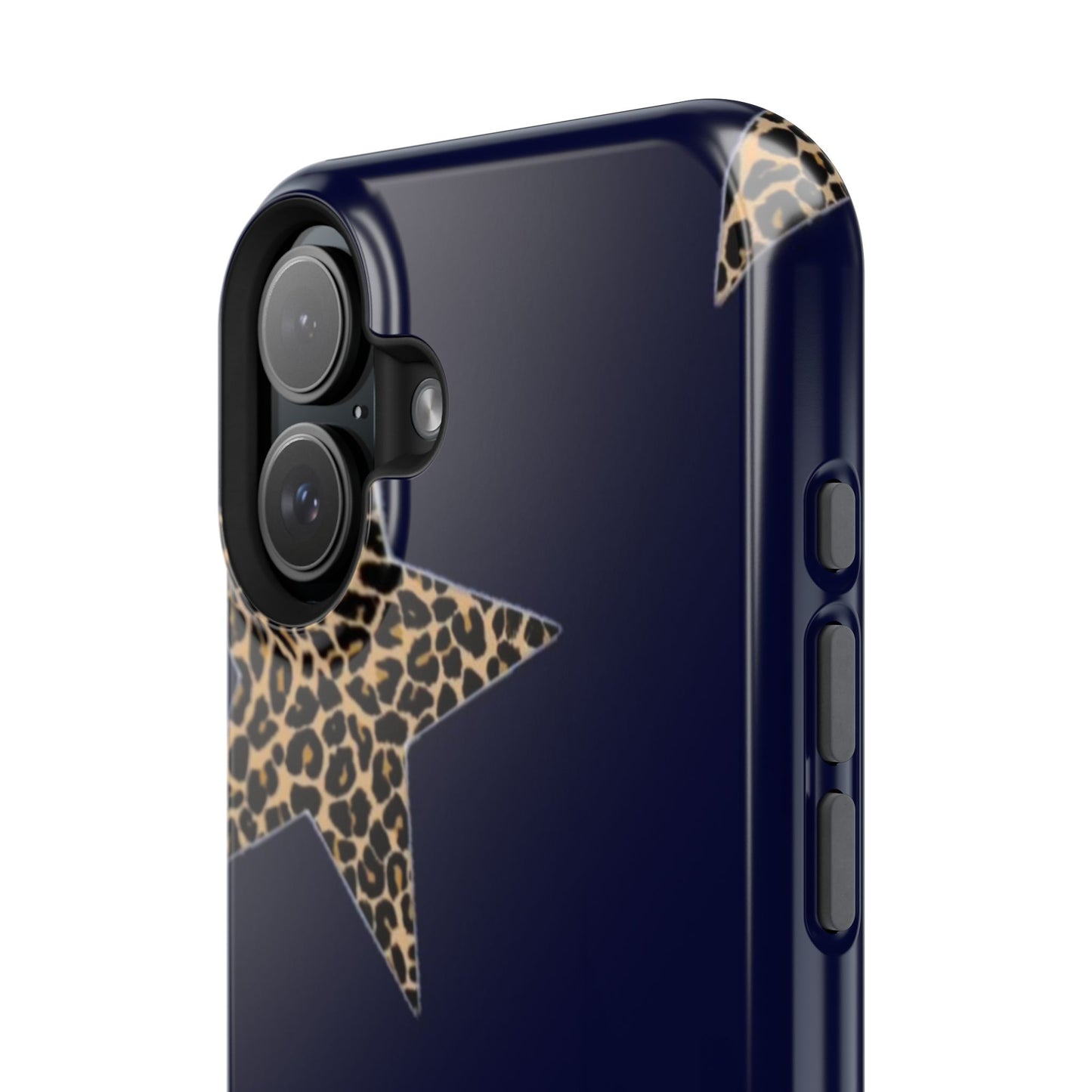 Navy Leopard Star Phone Case