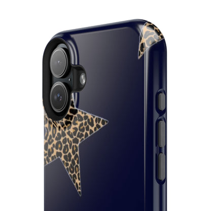 Navy Leopard Star Phone Case