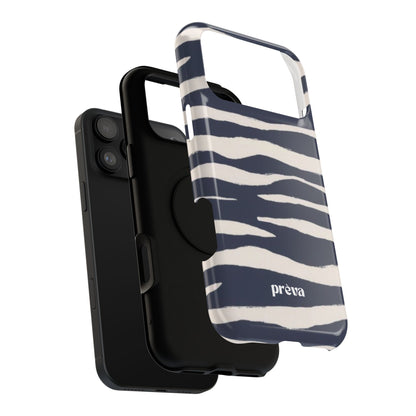 Navy & Cream Zebra Phone Case