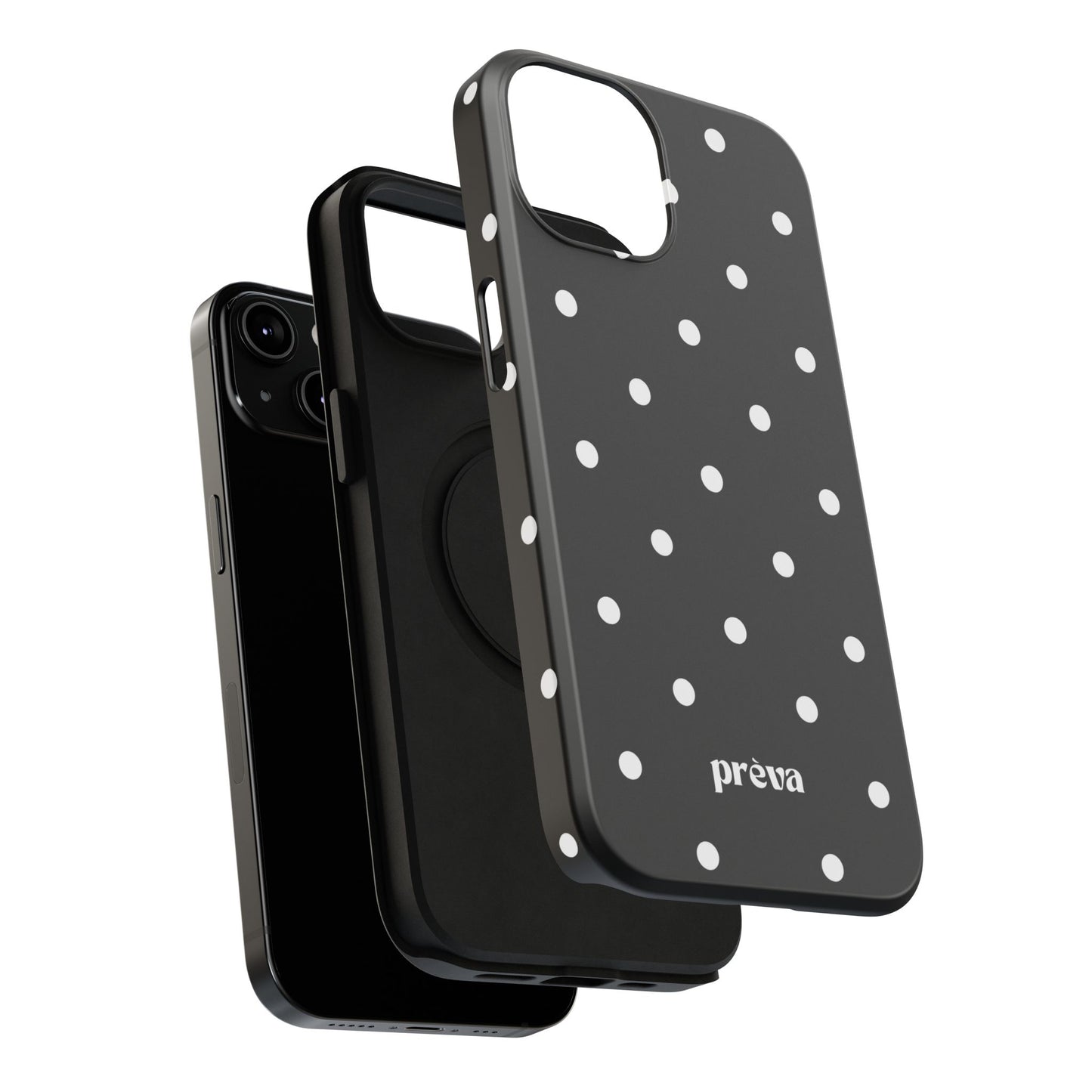 Black with White Polka Dots Phone Case