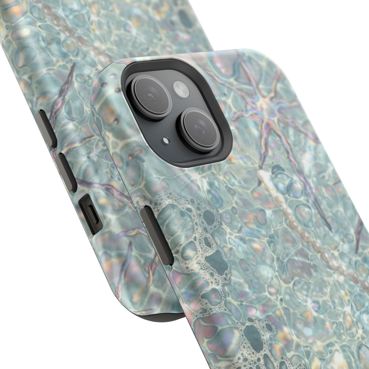 Marbled Seafoam Impact-Resistant Phone Case