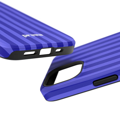 Neon Blue Stripes Phone Case