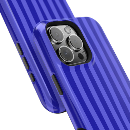 Neon Blue Stripes Phone Case