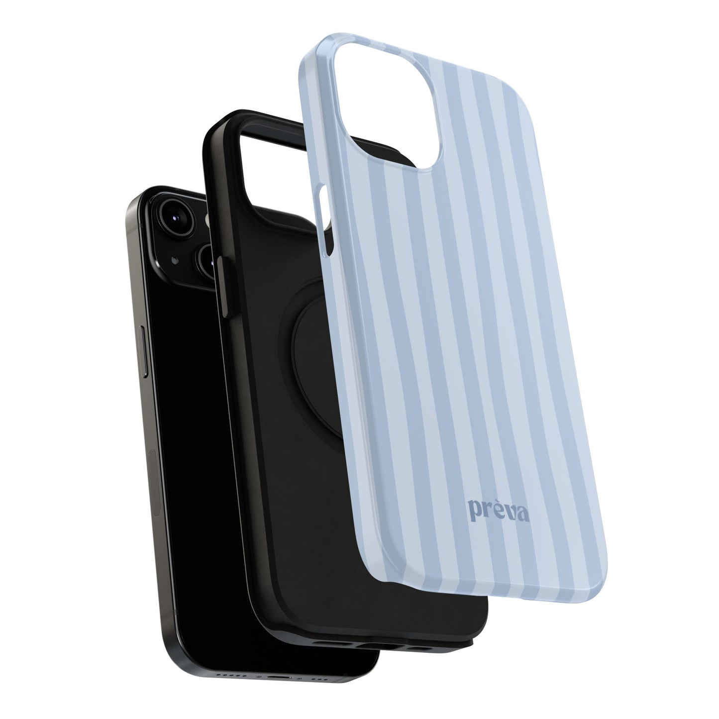 Pastel Blue Stripes Phone Case