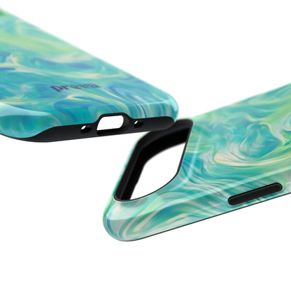 Teal & Green Swirl Phone Case