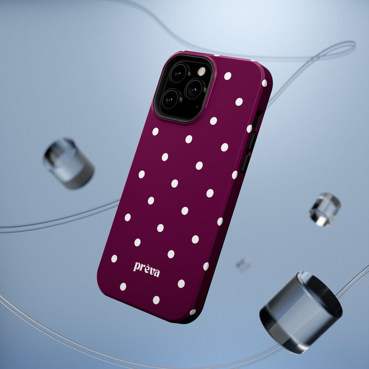 Maroon Polka Dot Phone Case