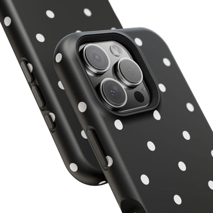 Black with White Polka Dots Phone Case