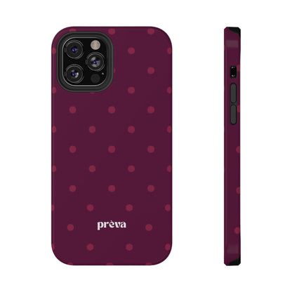 Maroon Polka Dots Phone Case