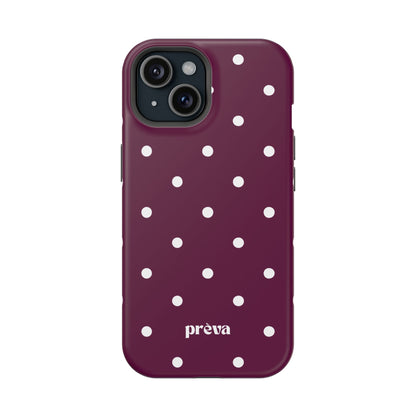 Maroon Polka Dot Phone Case