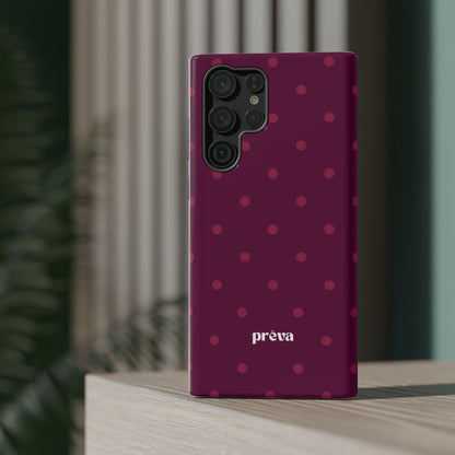 Maroon Polka Dots Phone Case