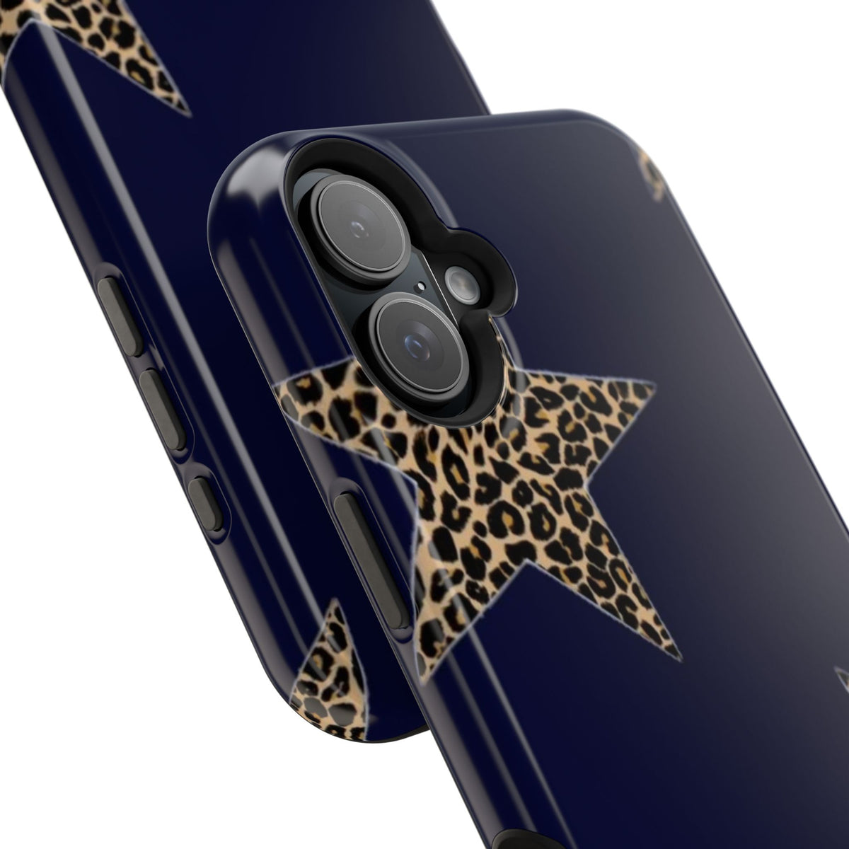 Navy Leopard Star Phone Case