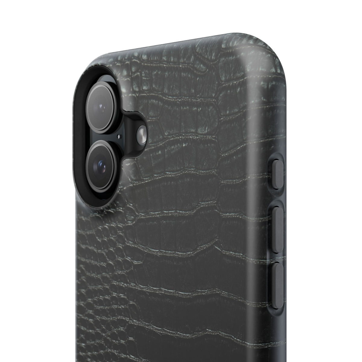 Black Croc Phone Case