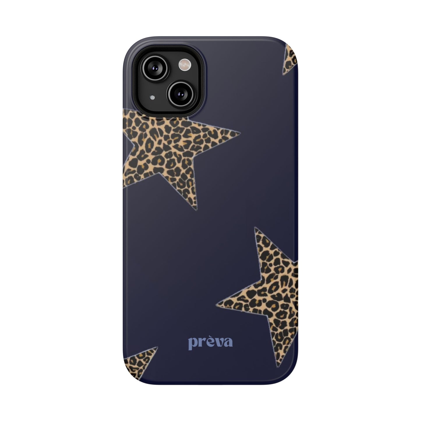 Navy Leopard Star Phone Case