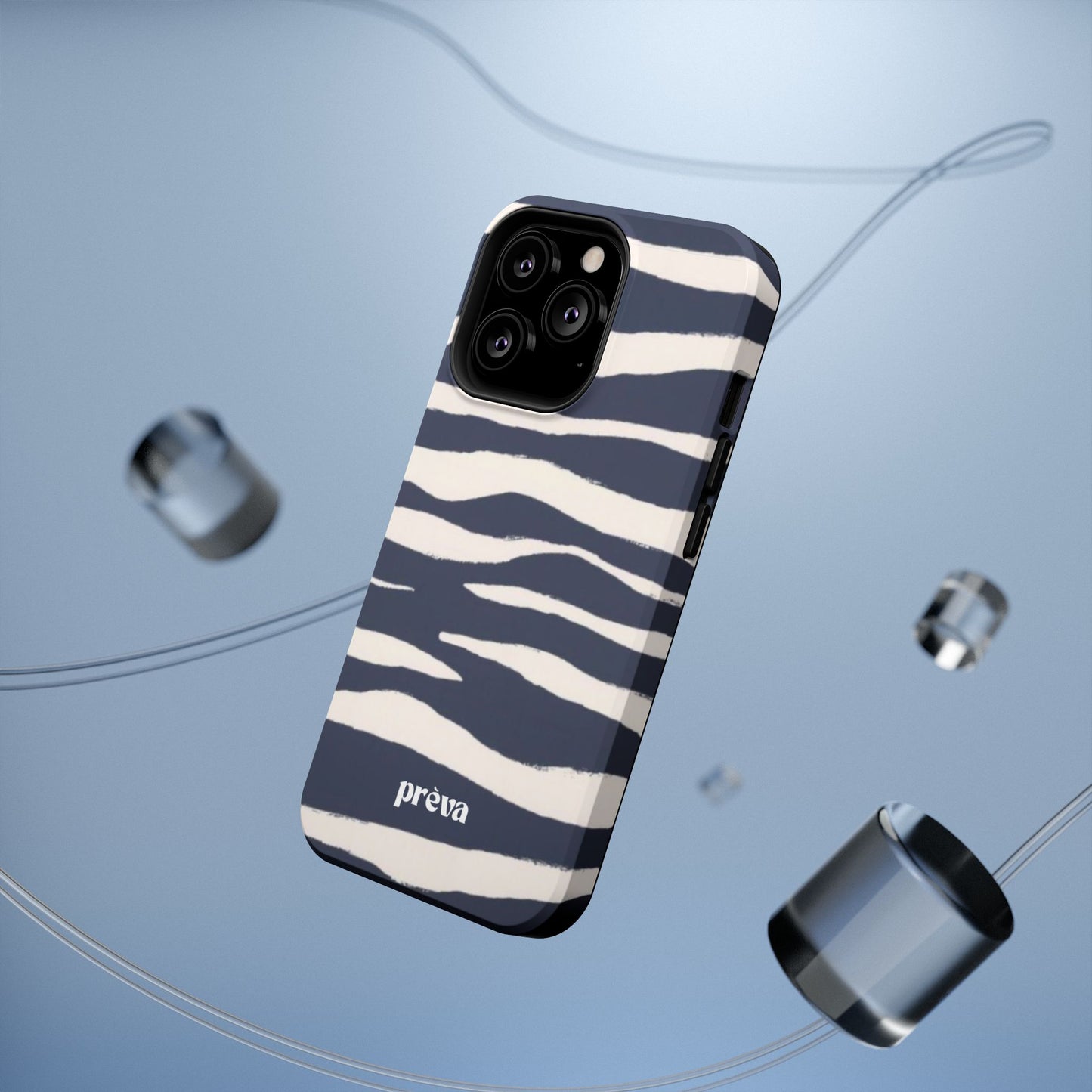 Navy & Cream Zebra Phone Case