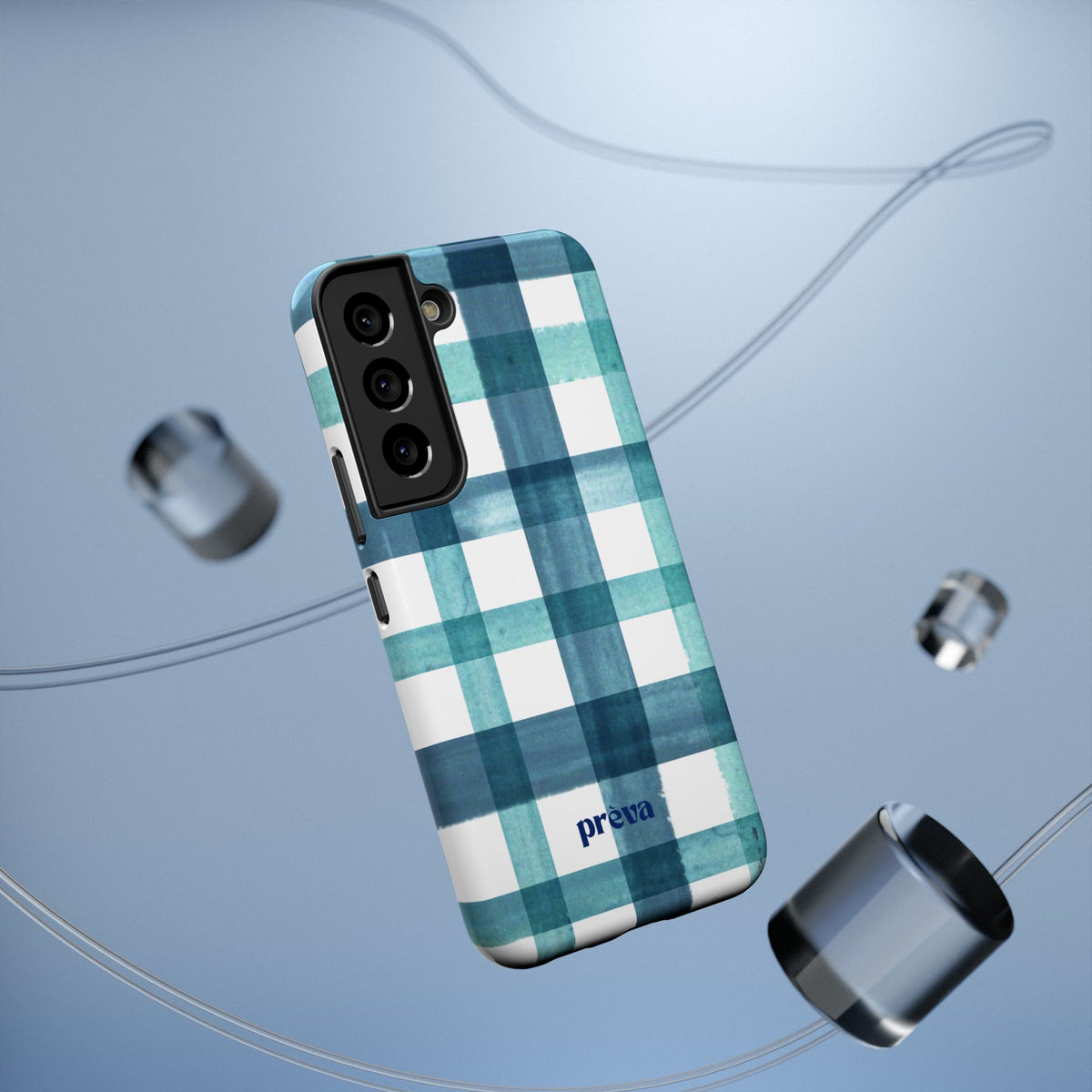 Teal Plaid Phone Case