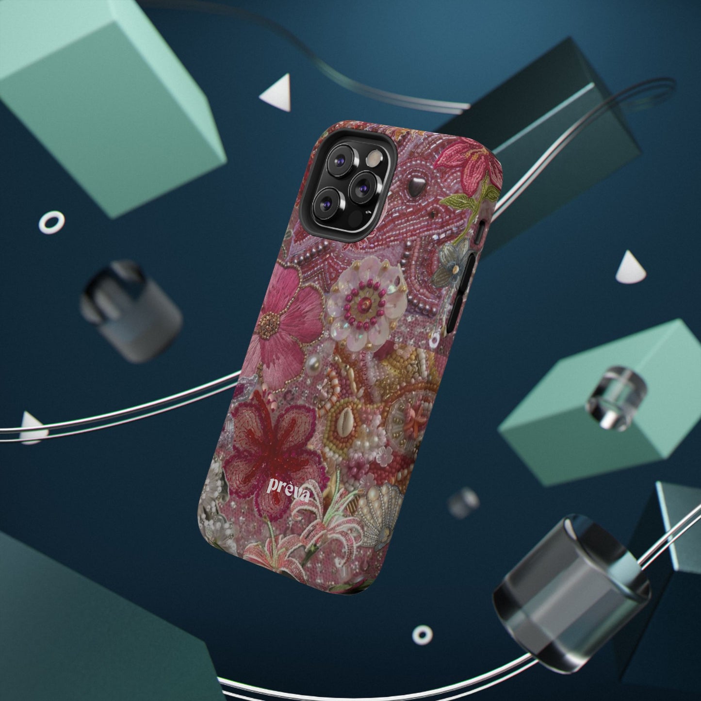 Floral Embroidery Phone Case