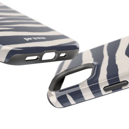 Navy & Cream Zebra Phone Case