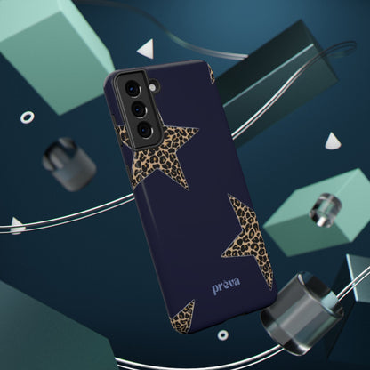 Navy Leopard Star Phone Case