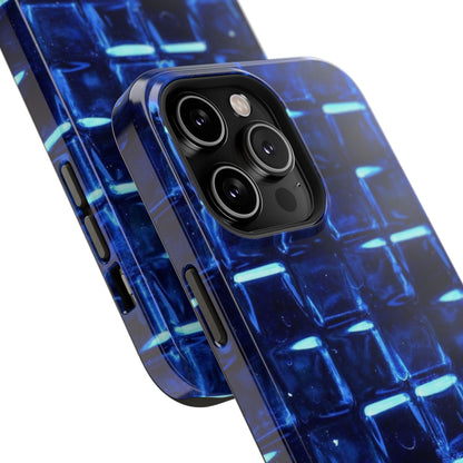 Blue Glass Tile Impact-Resistant Phone Case
