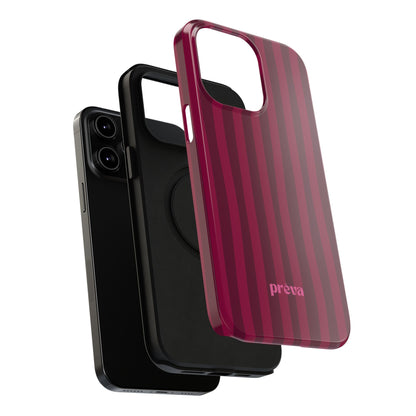 Burgandy Stripes x Ava Dudderar Phone Case