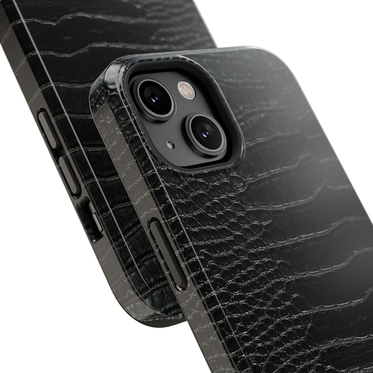 Black Croc Phone Case