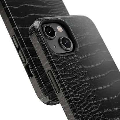 Black Croc Phone Case