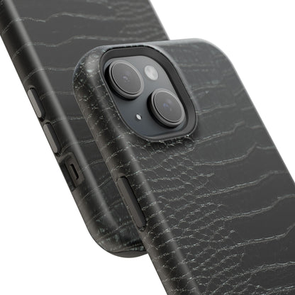 Black Croc Phone Case