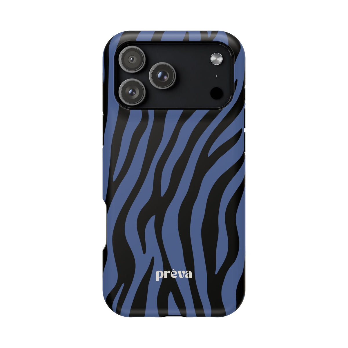 Blue & Black Zebra Stripe Phone Case