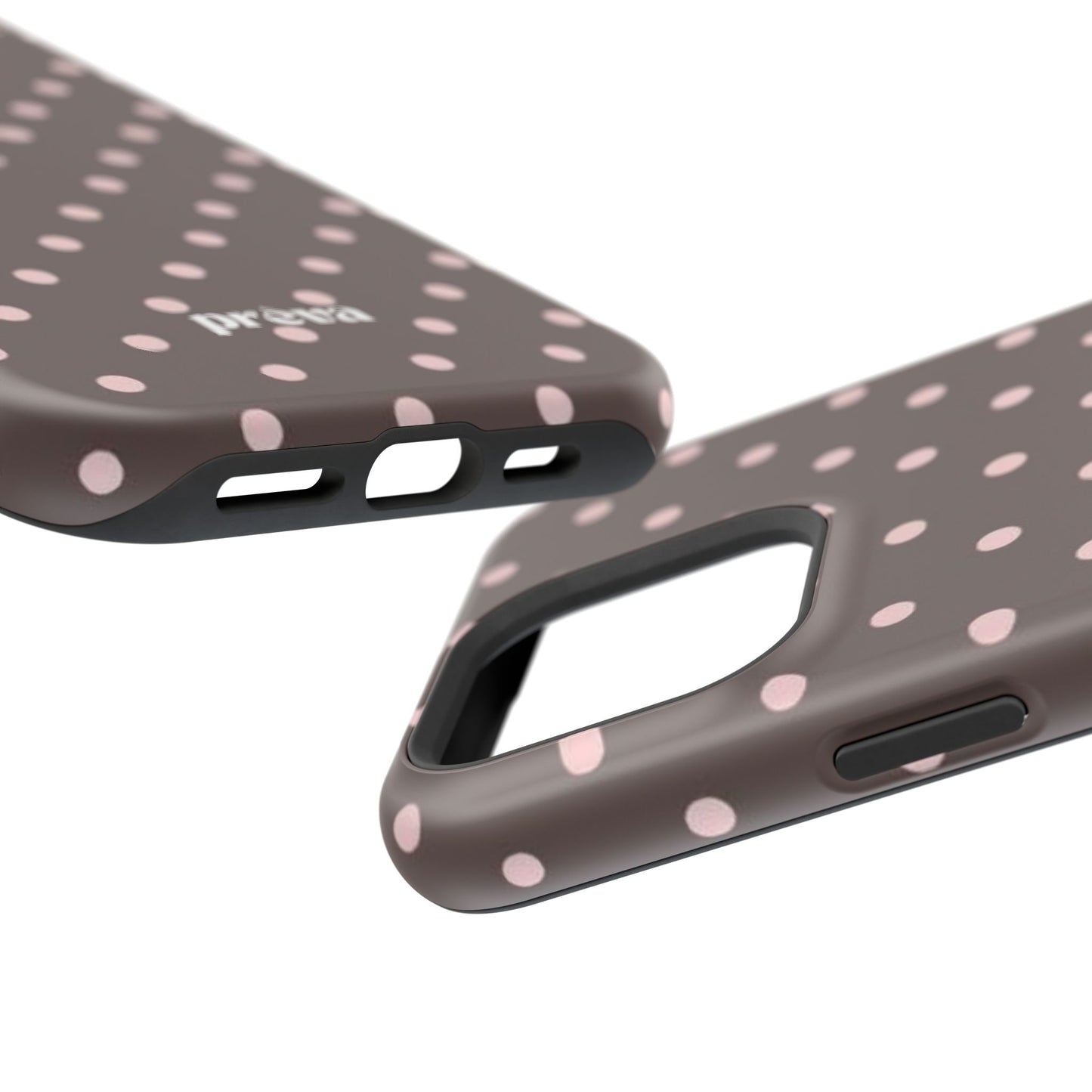 Brown and Pink Polka Dot Phone Case