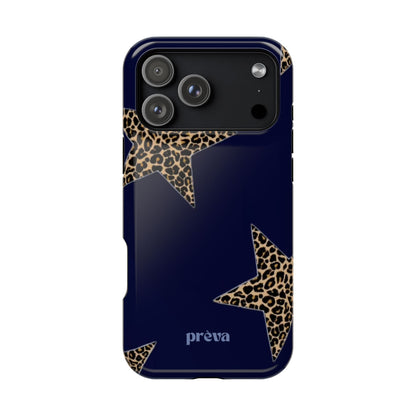Navy Leopard Star Phone Case