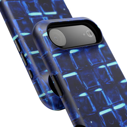 Blue Glass Tile Impact-Resistant Phone Case