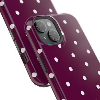 Maroon Polka Dot Phone Case