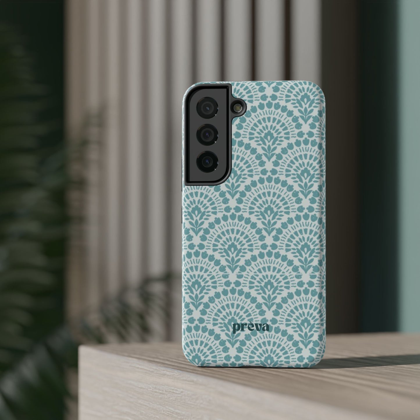 Aqua Lace Pattern Phone Case