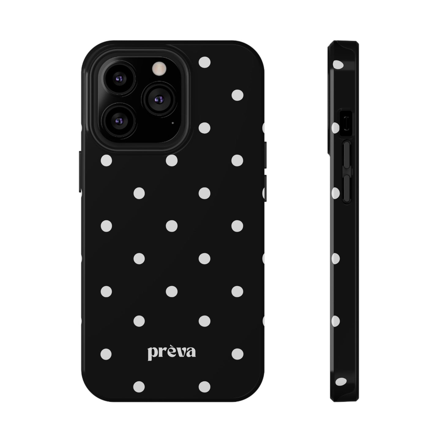 Black with White Polka Dots Phone Case
