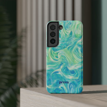 Impact-Resistant Phone Case — Teal Green Marble Swirl