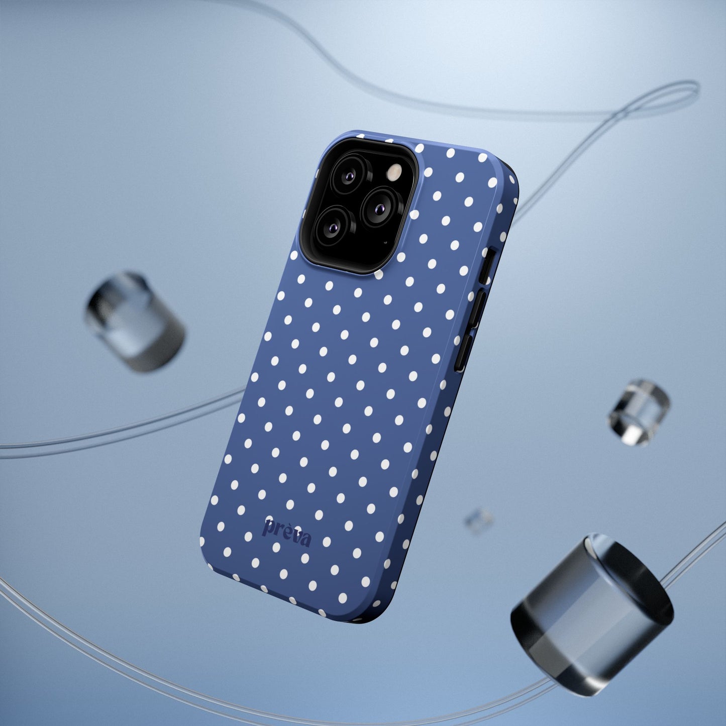 Navy Polka Dot Phone Case