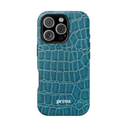 Teal Croc Phone Case