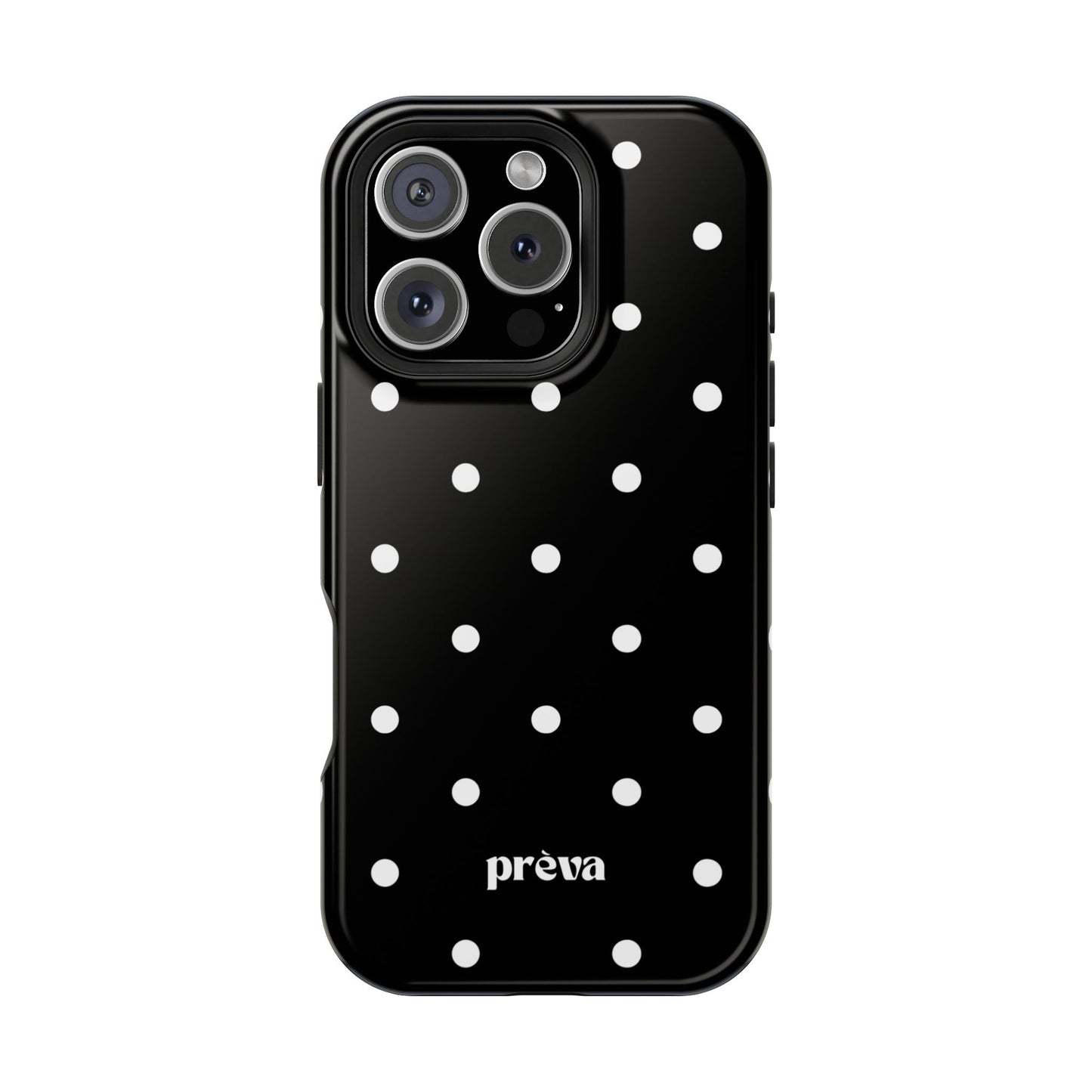 Black with White Polka Dots Phone Case