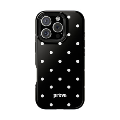 Black with White Polka Dots Phone Case