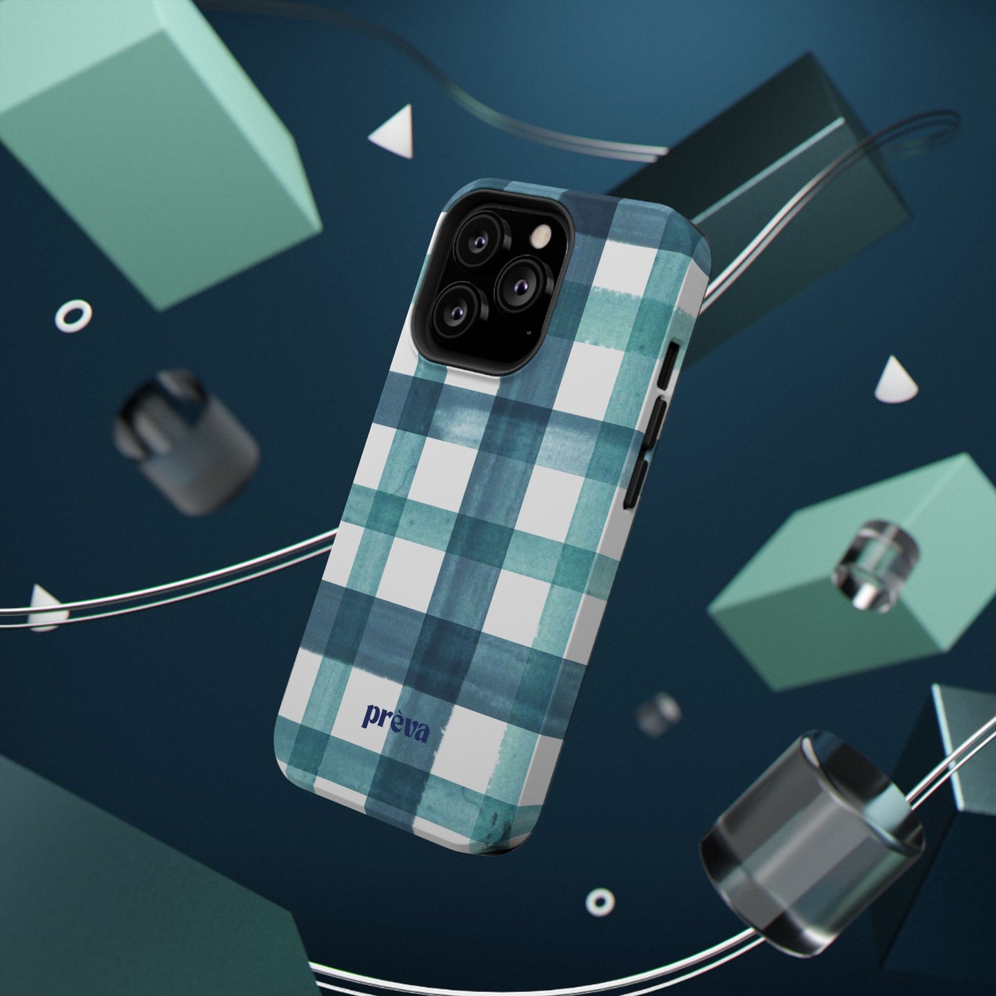 Teal Plaid Phone Case
