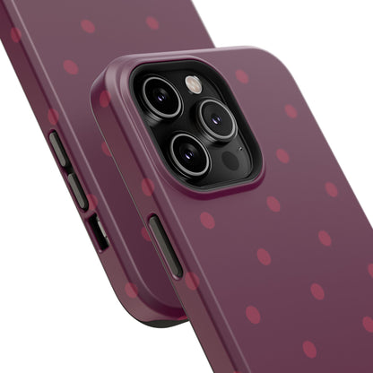 Maroon Polka Dots Phone Case