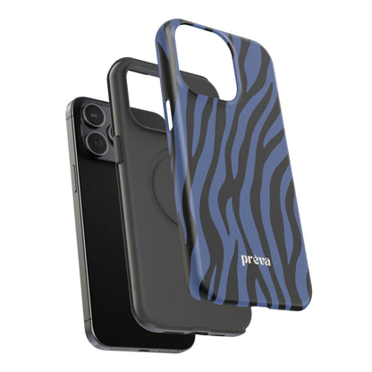 Blue & Black Zebra Stripe Phone Case