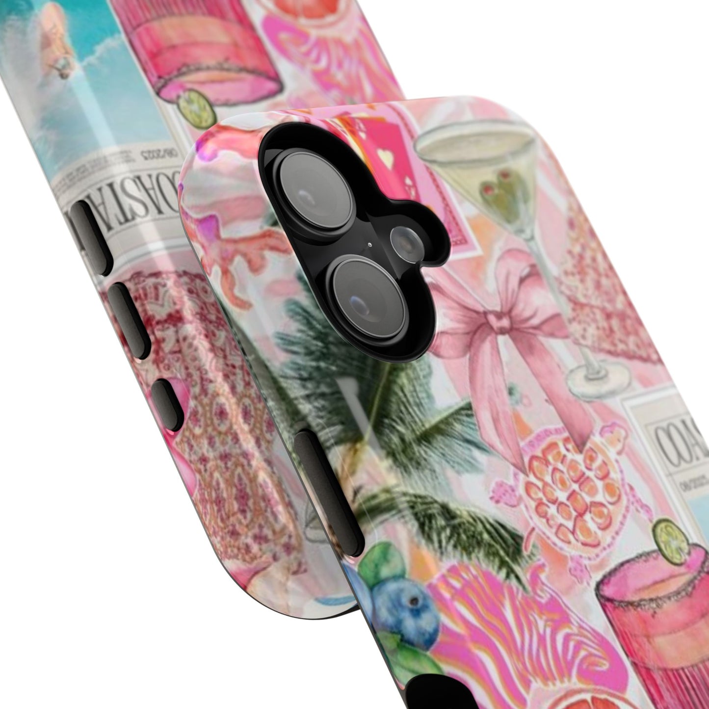 Pink Cocktail Collage Phone Case