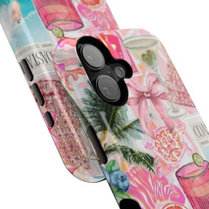 Pink Cocktail Collage Phone Case