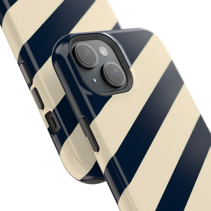 Striped Navy & Cream Phone Case