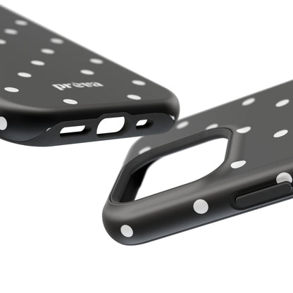 Black with White Polka Dots Phone Case