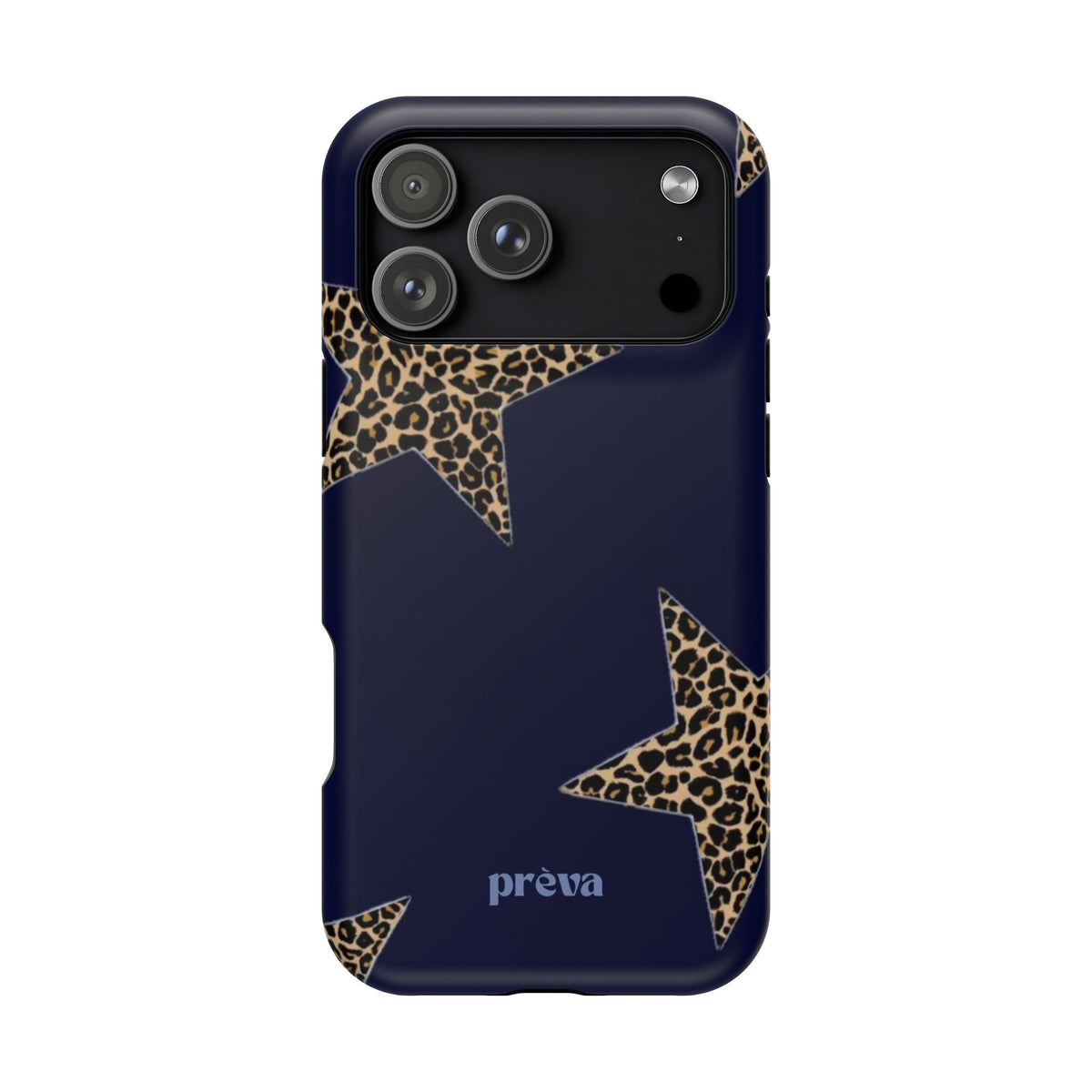 Navy Leopard Star Phone Case